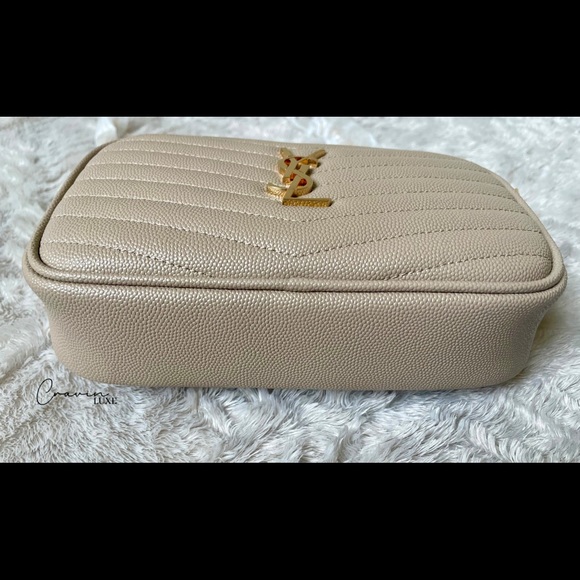 ❌❌SOLD❌❌ New Saint Laurent Mini Lou Camera Bag Dark Beige - Picture 4 of 6